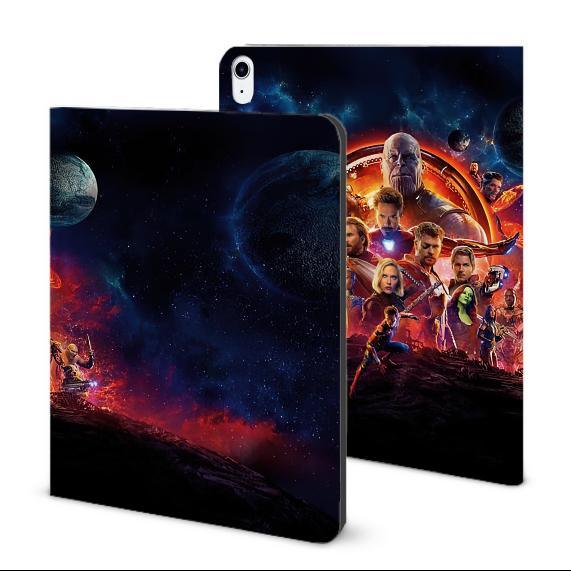 （画像用） アベンジャーズ The Avengers IPad ケース ブック型 PUレザー TPU 耐衝撃 軽量 薄型 ペン収納なし 全面保護 IPad 各モデル対応